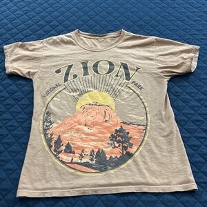Zion National Park Tan T-Shirt